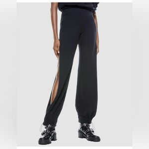 Alice & Olivia Miami open side black‎ joggers sz small